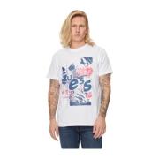 Guess Tryckt bomulls-T-shirt White, Herr