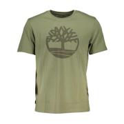 Timberland Tryckt Crew Neck Tee Bomull Green, Herr