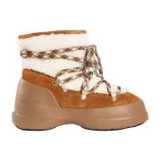 Moon Boot Shearling Lace-Up Boot Multicolor Whisky Multicolor, Dam