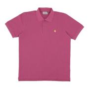 Carhartt Wip Pique Polo Magenta/Guld Pink, Herr