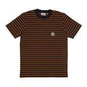 Carhartt Wip Randig Fick T-shirt Brun/Svart Brown, Herr