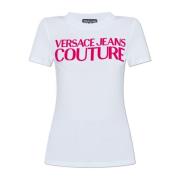 Versace Jeans Couture T-shirt med logotyp White, Dam