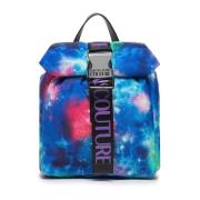 Versace Jeans Couture Rymd-tema Nylon Ryggsäck Multicolor, Dam