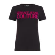 Versace Jeans Couture T-shirt med logotyp Black, Dam