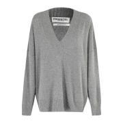 Essentiel Antwerp Oversized Stickad Tröja Gray, Dam