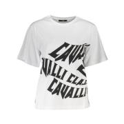 Cavalli Class Elegant vitt tryckt T-shirt White, Dam