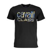 Cavalli Class Tryckt Crew Neck T-shirt Black, Herr