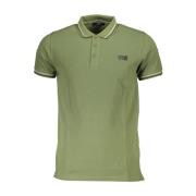 Cavalli Class Polo T-shirt med tryck och kontrastdetaljer Green, Herr