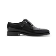 John Lobb Svarta Läder Ankelboots Black, Herr