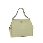 Prada Vintage Pre-owned Nylon handvskor Beige, Dam