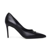 Marc Ellis Svart Läder Klack Pumps Italien Black, Dam