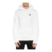 Tommy Jeans Vit Hoodie 100% Bomull White, Herr