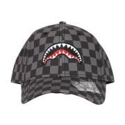 Sprayground Grå rutig broderad hatt Gray, Unisex