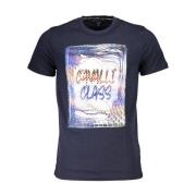 Cavalli Class Bomull Rund Hals T-shirt Blue, Herr