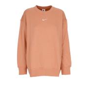 Nike Phoenix Fleece Crewneck Sweatshirt Amber Brown, Dam