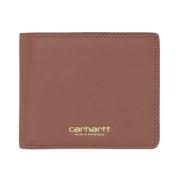 Carhartt Wip Läder Billfold Plånbok Cognac/Guld Herr Brown, Herr