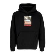 Propaganda Svart Hoodie med Känguruficka Black, Herr