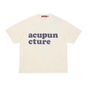 Acupuncture T-shirt med Unik Print Beige, Herr