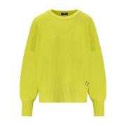 Elisabetta Franchi Syra Grön Crewneck Jumper Green, Dam