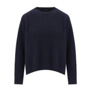 Max Mara Weekend Blå Crewneck Natura Tröja Blue, Dam