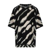 Max Mara Weekend Tie-Dye Oversized Svart T-shirt Black, Dam