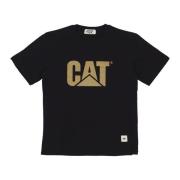 CAT Logo Tee Kortärmad T-shirt Black, Herr