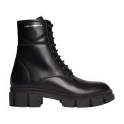 Karl Lagerfeld Mid Lace Boot Black, Dam