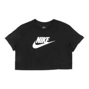 Nike Crop Icon Tee Black, Dam