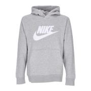 Nike Tröja med luva, Club Hoodie, långärmad Gray, Herr