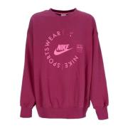 Nike Rosewood Crewneck Sweatshirt Sportswear Fleece Pink, Dam