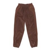 Nike Corduroy Fleece High-waisted Tracksuit Byxor Brown, Dam