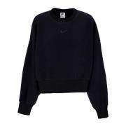 Nike Plush Mod Crop Crewneck Sweatshirt Black, Dam