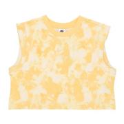 Nike Wave Dye Crop Tank Top Yellow, Dam