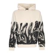 Octopus Ormar Lättvikts Hoodie Dammig Vit Beige, Herr