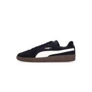 PUMA Svart Mocka Army Trainer Låg Sneaker Black, Herr