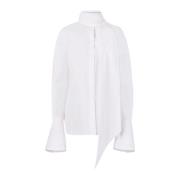 Nina Ricci Vit Bågskjorta - Elegant Stil White, Dam