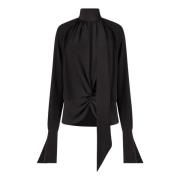 Nina Ricci Svart Bågblus - Elegant Stil Black, Dam