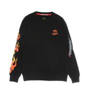 Alpha Industries Flame Sweater Hot Wheels Crewneck Sweatshirt Black, H...