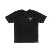 New Era Chicago Bulls Metallic Print Tee Black, Herr