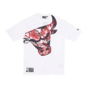 New Era Chicago Bulls AOP Oversize Tee White, Herr