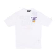 New Era NBA Script Lakers Tee Vit/Lila White, Herr