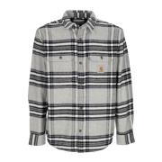 Carhartt Wip Rutig Flanellskjorta Grå Heather Gray, Herr