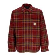 Carhartt Wip Quiltad Flanell Skjortjacka Check/amarone Red, Herr