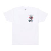 Obey Klassisk T-shirt med Silkscreen Print White, Herr