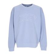 Obey Lätt Crewneck Sweatshirt Pigment Hydrangea Blue, Herr