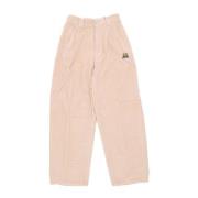 Obey Velvet Baggy Cord Pant Beige, Dam