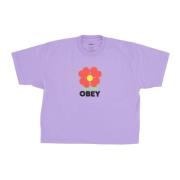 Obey Anpassad Lavendel Crop Tee Purple, Dam