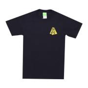 HUF Svart Tangled Webs Print Tee Shirt Black, Herr