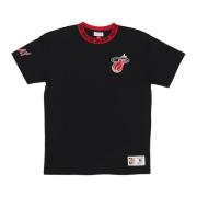 Mitchell & Ness Miami Heat Vintage Logo T-Shirt Black, Herr