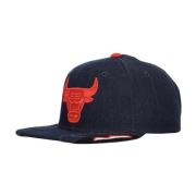 Mitchell & Ness Chicago Bulls Snapback Keps Navy Blue, Herr